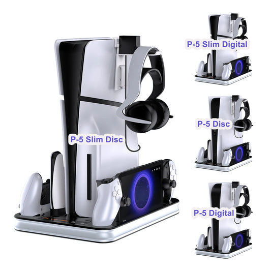 Station Multifonction PS5 - Support avec Refroidissement et Charge Manettes